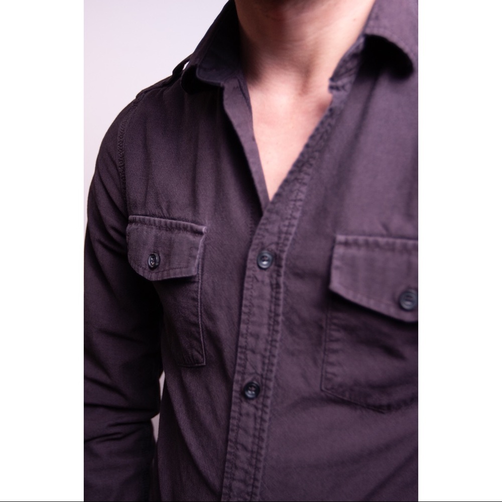 Black H&M button up casual shirt - Picture 5 of 6